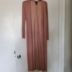 White House Black Market Dusty Pink Long Duster
